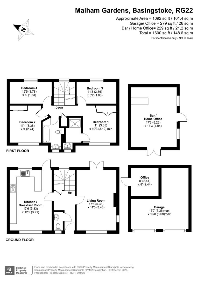 Property details for Malham Gardens, Hatch Warren Offers Over £500,000